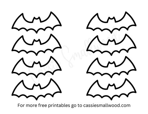 Free Printable Bat Templates (Small, Medium, and Large) - Cassie Smallwood