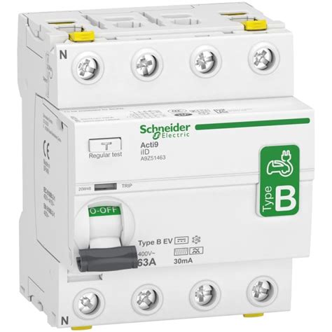 A9Z51463 Schneider Electric | Schneider Electric iID RCCB, 63A, 4 Pole ...
