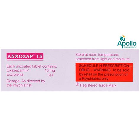 Anxozap 15 Tablet 10's Price, Uses, Side Effects, Composition - Apollo ...