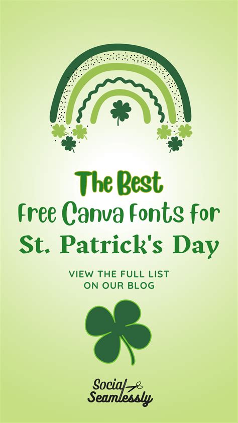 15+ Free Canva Fonts for St Patrick's Day - Social Seamlessly