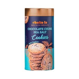 Choko la Cookies | Eggless Cookies | Gourmet Gift 160g (Chunk Sea Salt ...