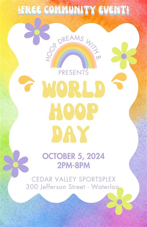CV World Hoop Day 2024, Cedar Valley SportsPlex, Waterloo, 5 October 2024