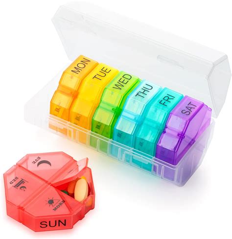 Large Pill Boxes 7 Day 4 Times a Day, Weekly Pill Box Organiser Daily ...