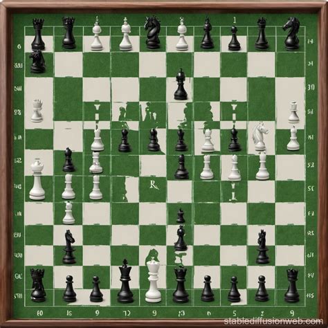 Chess-Soccer Fusion: Pitch Overlay on Chess Board | Stable Diffusion Online