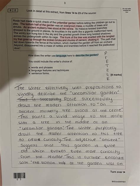 Image result for Language Paper 2 Question 1 Examples