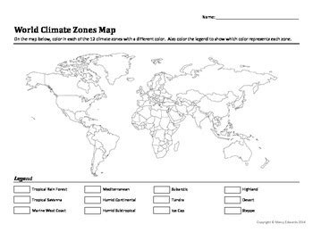 World Climate Map Printable 的图像结果