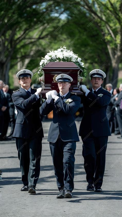 Premium Photo | Coffin bearer carrying casket at funeral