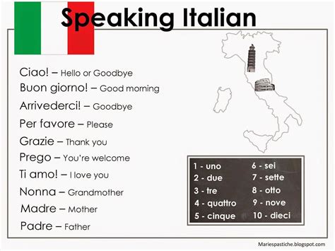 Printable Italian Phrases - Printable Word Searches