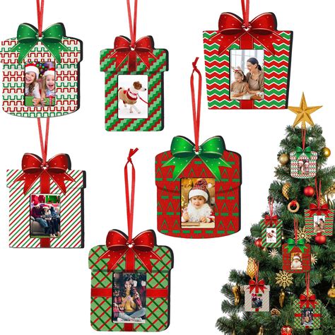 Amazon.com - Christmas Wooden Picture Frames Ornaments Xmas Family ...