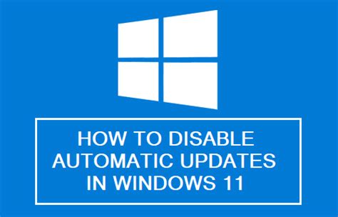 Image result for Disable Automatic Updates Windows 11
