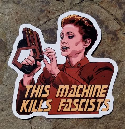 Kira “This Machine Kills Fascists” Vinyl Sticker – Will Burrows Art