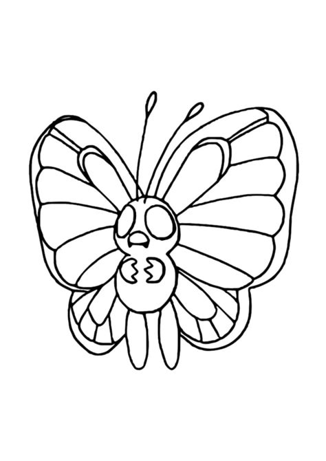Printable Butterfree coloring pages