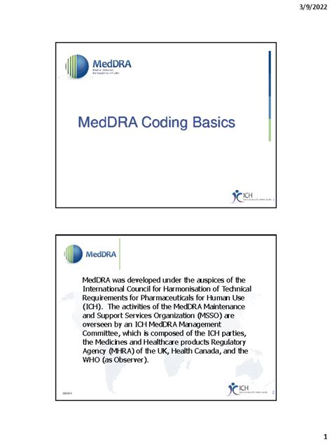 MedDRA Coding Basics: An Overview of Structure and Conventions - Studocu