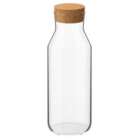 IKEA 365+ carafe with stopper, clear glass/cork, 0.5 l (17 oz) - IKEA