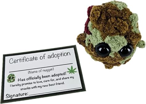 Adopt A Weed Nugget Plushie, Little Weed Nugget Plushie with ...