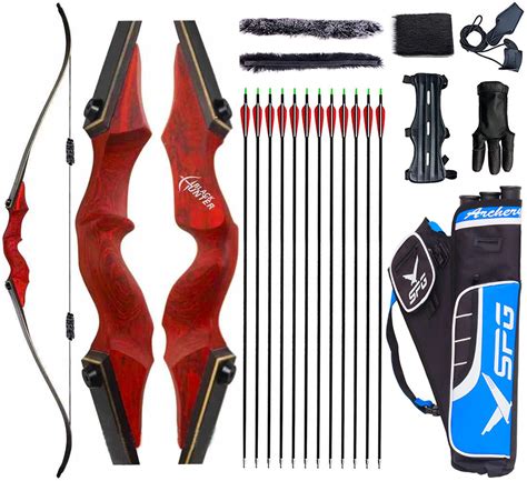 Buy Monleap Recurve Bow and Arrows for Adults 60" Archery Set Right ...