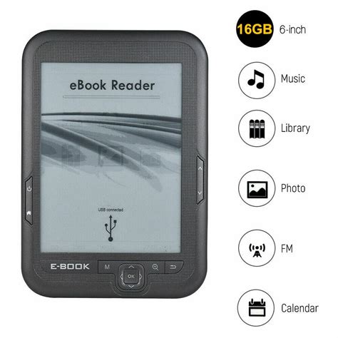 Buy 6 Inch 16GB Ebook Reader E-Ink Capacitive E Book Light Eink Screen ...