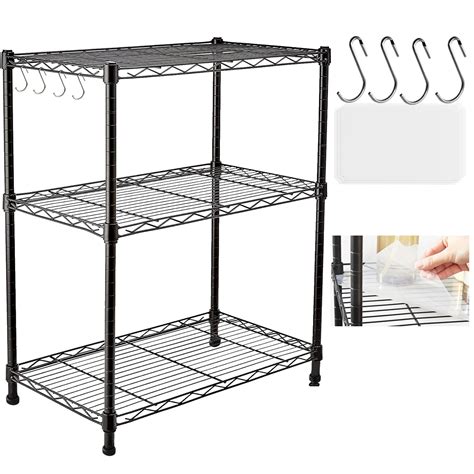 SsngygHme 3 Tier Shelf Storage, Wire Shelving Unit, 3 Tiers Standing ...