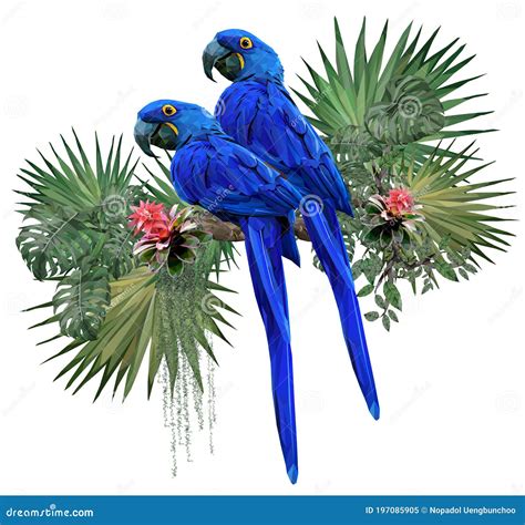 Vector Polygonal Illustrate of Hyacinth Macaw Bird Stock Vector ...