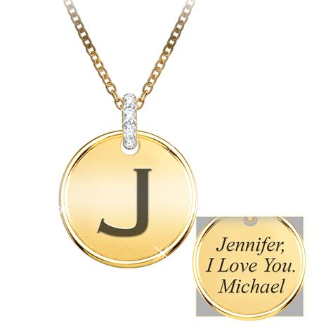 1kt Gold & Diamond Initial Pendant