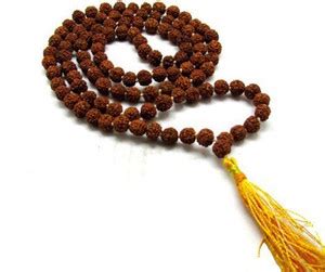 Pratima Origional 6mm Natural Rudraksha Japa Mala Wood Chain Price in ...