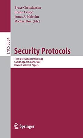 Buy Security Protocols: 11th International Workshop, Cambridge, UK ...