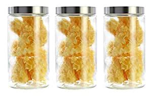 Buy Dhwarsh Trade 950ml Crystal Clear Glass Jar with Screw Stainless ...