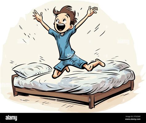 Jumping On The Bed Cartoon at Tyson Worrall blog