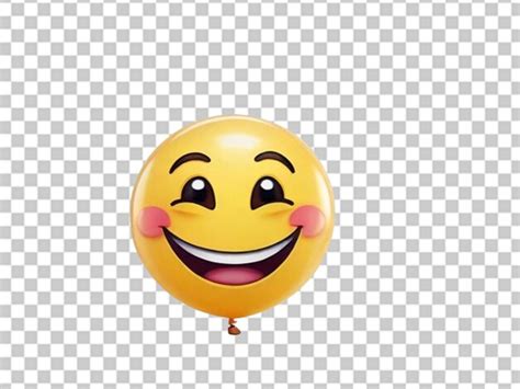 A big smiling emoji balloon | Premium AI-generated PSD