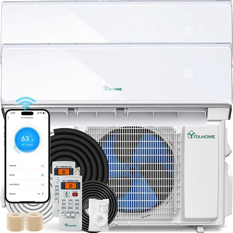 YITAHOME 22 SEER2 18K BTU 2 Zone Mini Split AC/Heating System, 9000 ...