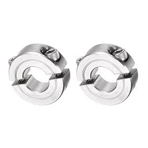 uxcell 2pcs Double Split Clamp-On Shaft Collar 1/2" Bore Two-Piece ...