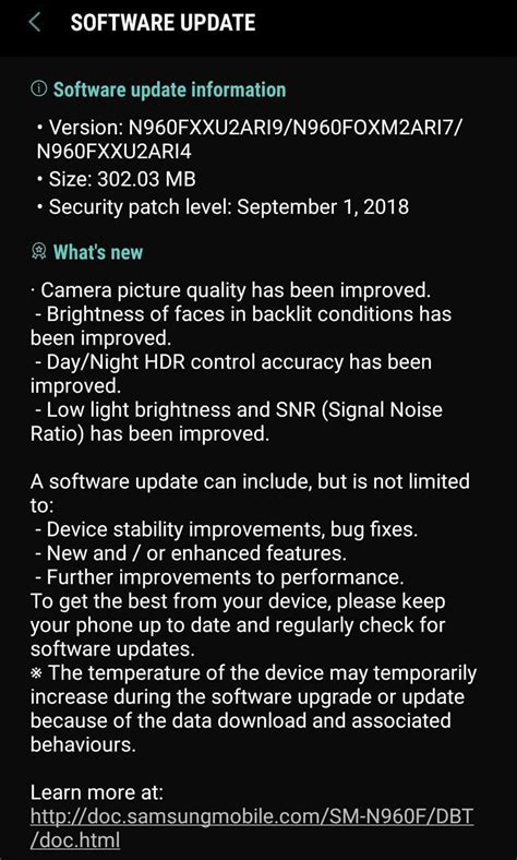Image result for Galaxy Note 9 Update