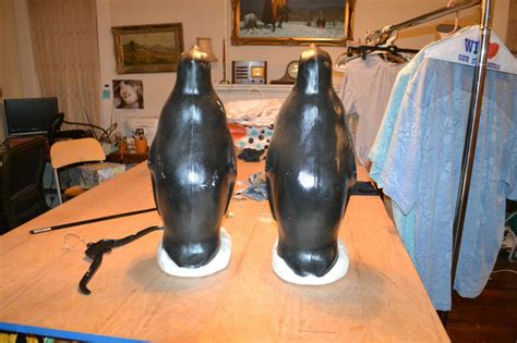Vintage Blow Mold 1988 Union Products Christmas 2 Penguins | #3819977627