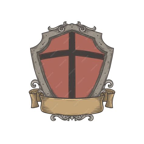 Blank heraldic shield emblem | Premium Vector
