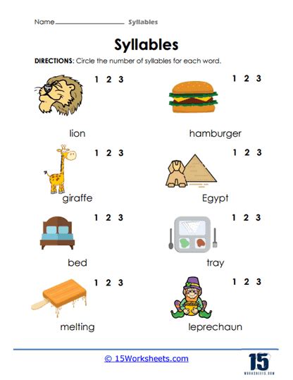 Syllables Worksheet Solved 的图像结果