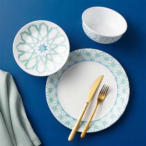 Corelle Chip Resistant-Dinnerware Set, Round, Amalfi Verde | Corelle ...