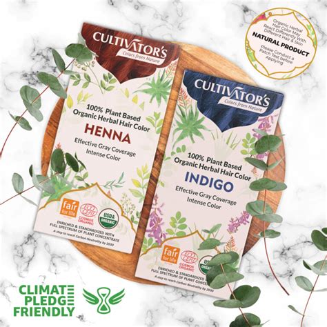 Henna & Indigo Organic Natural Hair Color Combo – Cultivator Shop India