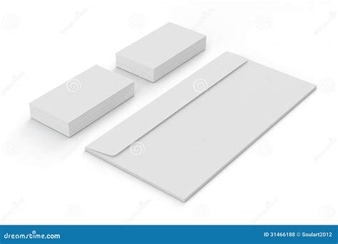 Blank Business Cards and Envelopes Stock Illustration - Illustration of ...