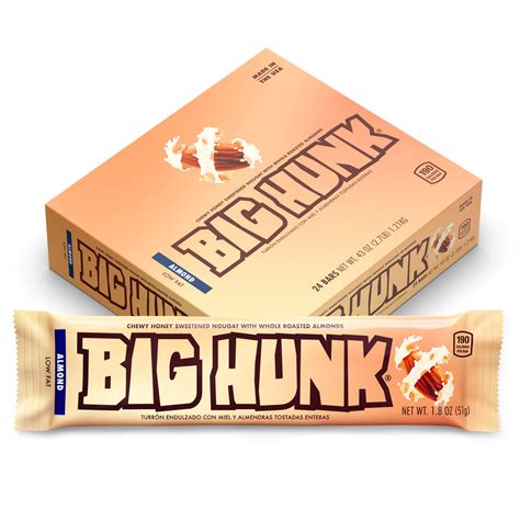 Big Hunk Candy Bar | Honey Nougat Bar with Peanuts - Annabelle Candy ...