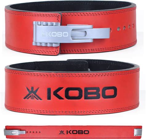 KOBO Weightlifting Adjustable Lever Gym Belt 13 mm Dead Lift Squats ...