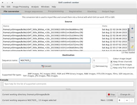 Siril Tutorial 的图像结果