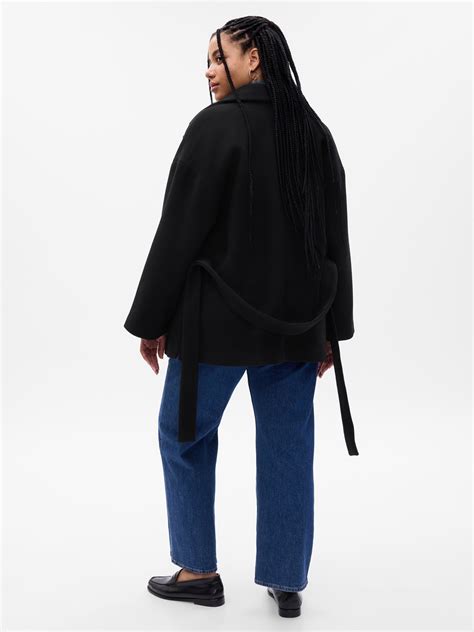 Wool Short Wrap Coat | Gap