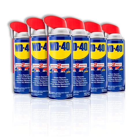 WD-40 Multi-Use Product with SMART STRAWÃ‚ SPRAYS 2 WAYS, 12 OZ [6-Pack ...