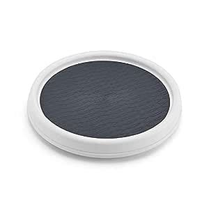 Non-Skid Pantry Cabinet Lazy Susan Turntable, 9-Inch, White/Grey by KLM ...