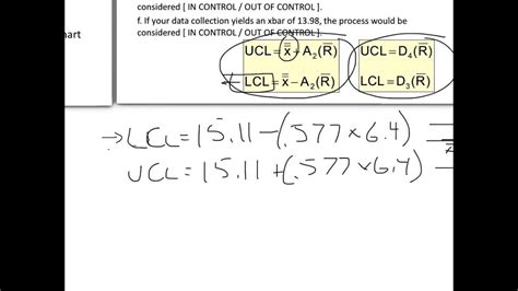 SPC - Calculating Upper/Lower Control Limits - YouTube