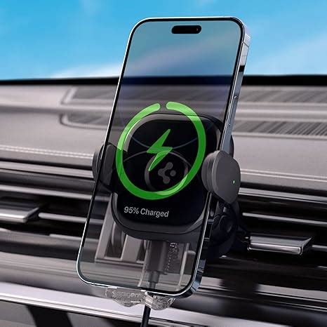 Spigen Onetap Universal Wireless Car Charger Mount, 15W Fast Charging ...