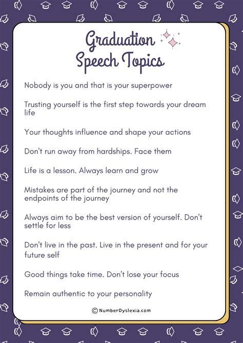 100 Inspiring Graduation Speech Topics - Number Dyslexia
