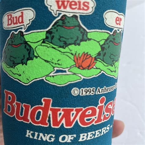 Vintage BUDWEISER 1995 Frogs BUD WEIS ER Bottle/Can Koozie | #3917144381