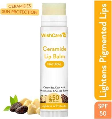 WishCare Ceramide Lip Balm with SPF50 PA+++ - Kojic Acid & Niacinamide ...