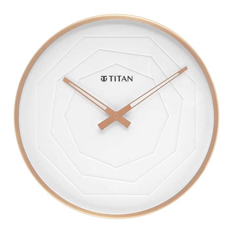 Buy Titan Rose Gold Metallic Clock with Multi-Layered White Dial ...